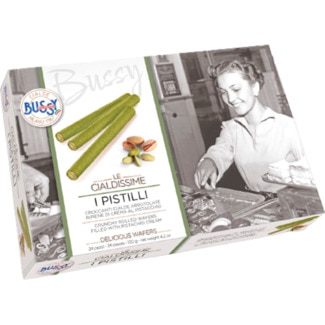 Bussy Wafer para Gelado Rolos de Pistacho 10 unidades embalagem 120 g