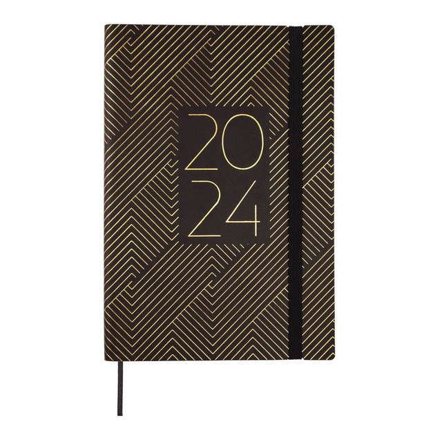 Agenda encuadernada año 2024 Dynamic Casual Y10 - 140x204 1 día página Trendy Finocam multicolor multilingüe.