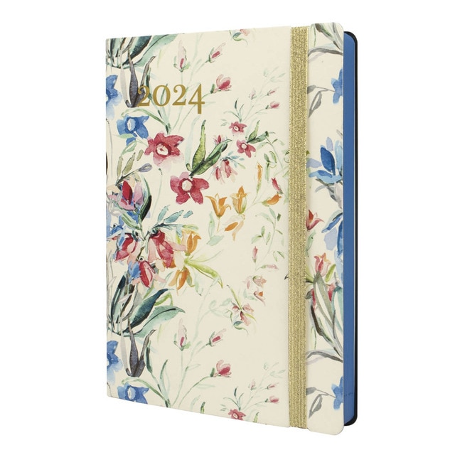 Agenda encuadernada año 2024 Flexi Joy FA5 - 148x210 1 día página Bloom Finocam multicolor multilingüe