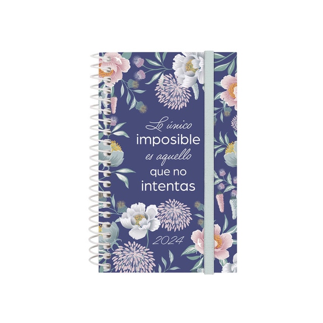 Agenda año 2024 Espiral Design Collection E3 - 79x127 semana vista horizontal Imposible Finocam multicolor multilingüe.
