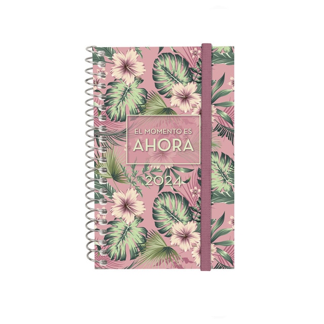 Agenda año 2024 Espiral Design Collection E3 - 79x127 semana vista horizontal Ahora Finocam multicolor multilingüe.