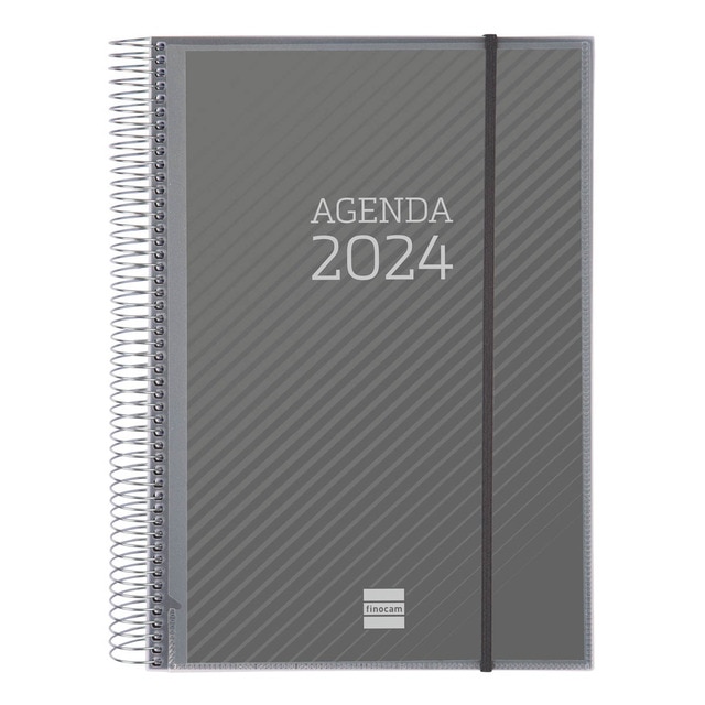 Agenda año 2024 Espiral Personalizable E40 - 210x297 1 día página Finocam multicolor catalán.