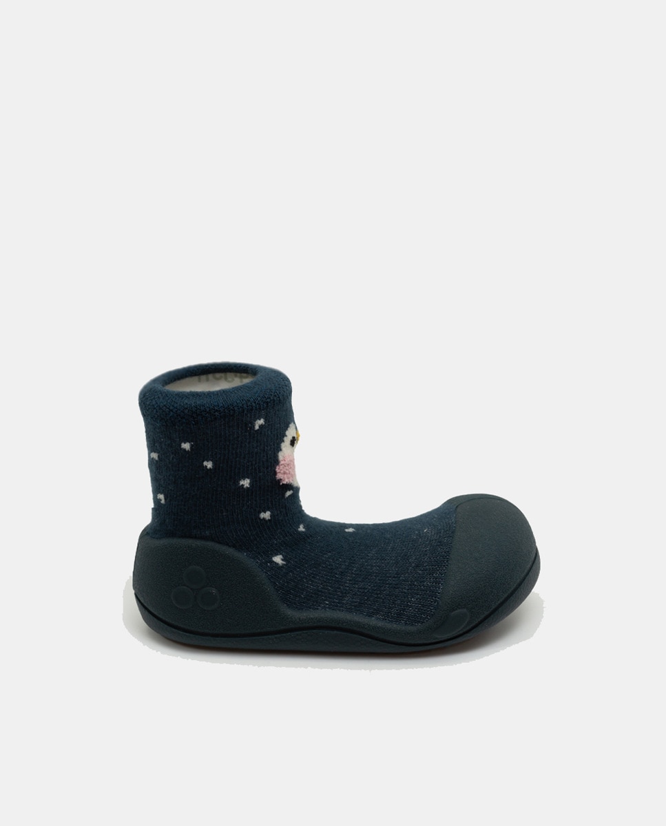 Imagem 0 de Pantufas de Bebé com Desenho de Pinguim e em Algodão