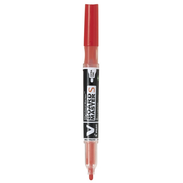 Rotulador para pizarra blanca recargable de punta fina W-Board Master S Pilot rojo.