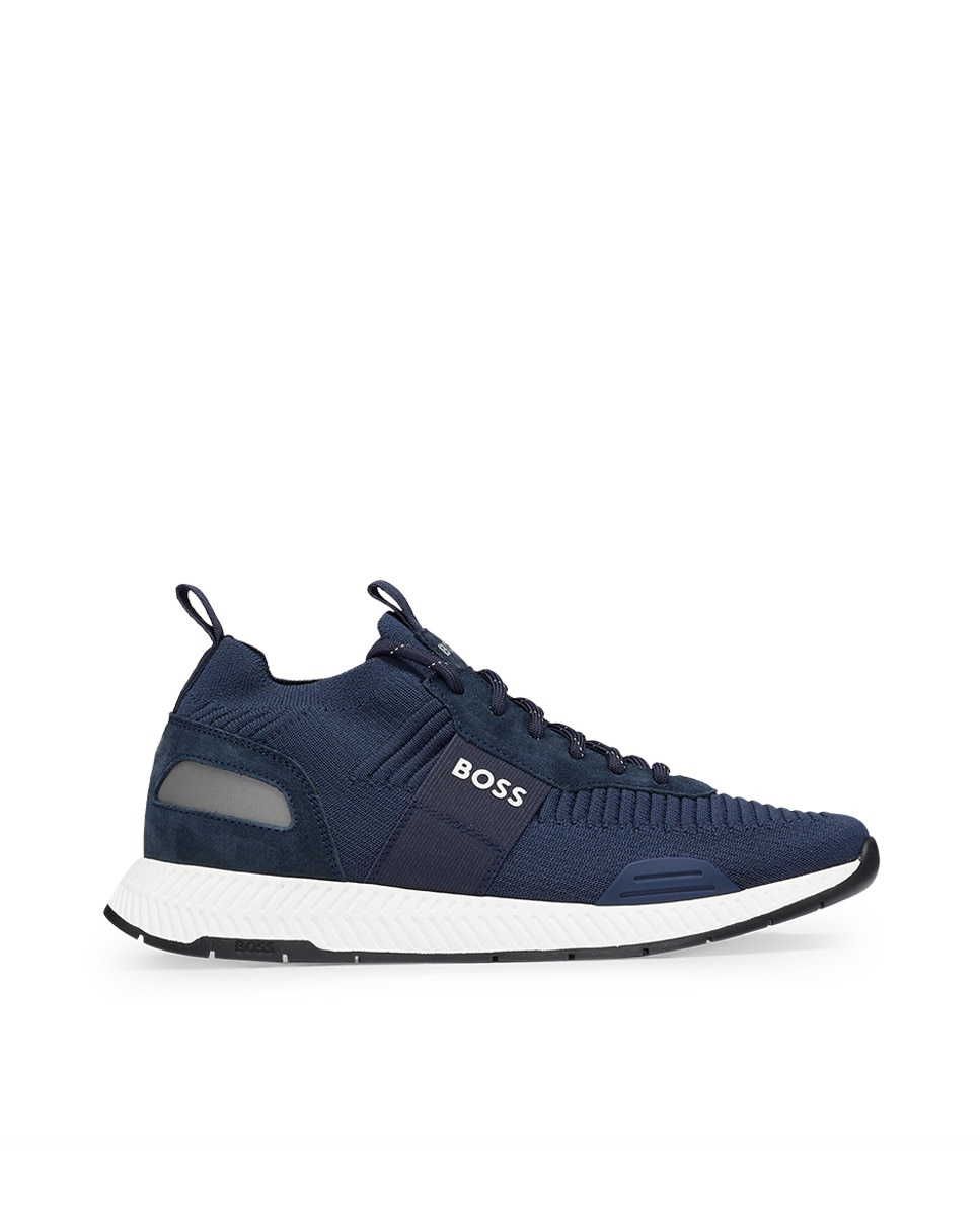 Boss - Deportivas TTNM EVO de hombre con ribetes de ante.