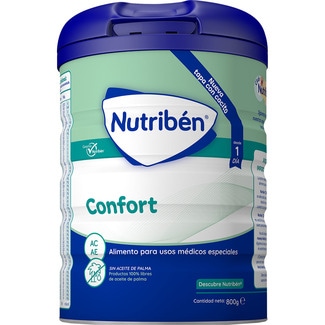 NUTRIBEN Confort Spezialnahrung für medizinische Zwecke für Säuglinge Dose 800 g zur Linderung der Symptome von Koliken und Verstopfung von Säuglingen