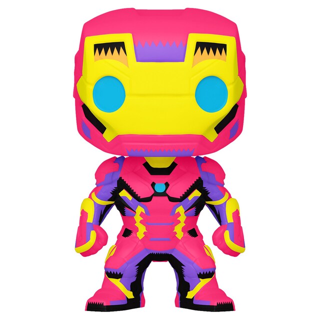 Figura Funko POP Marvel Black Light Iron Man.