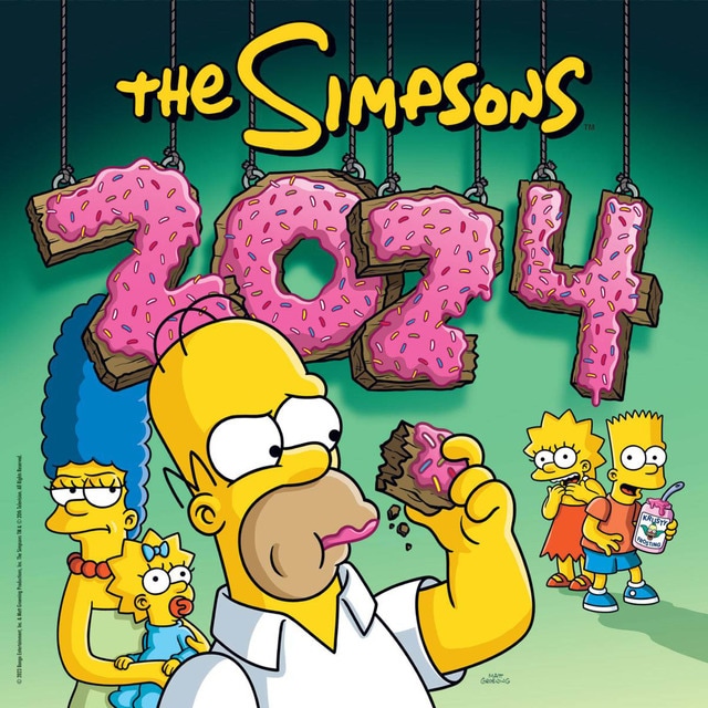 Calendario 2024 30x30 The Simpsons (plastic free) Danilo rosa.
