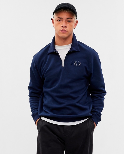 Jersey de hombre liso con logo en pecho