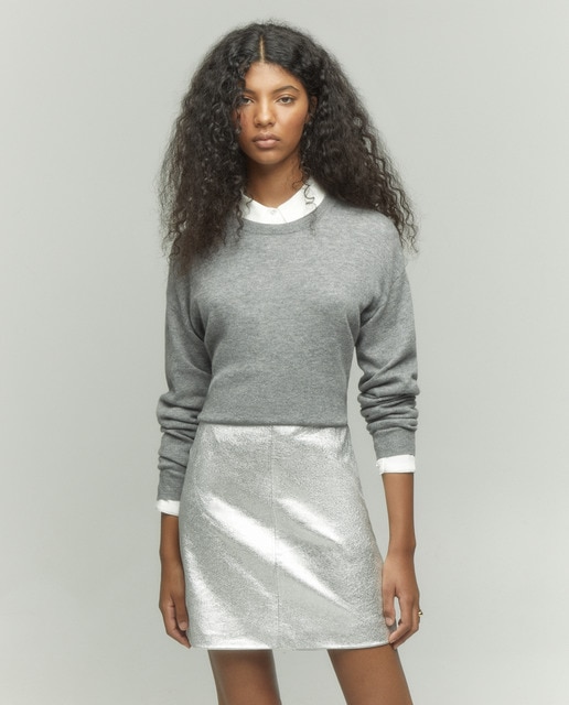 Jersey de mujer cuello redondo
