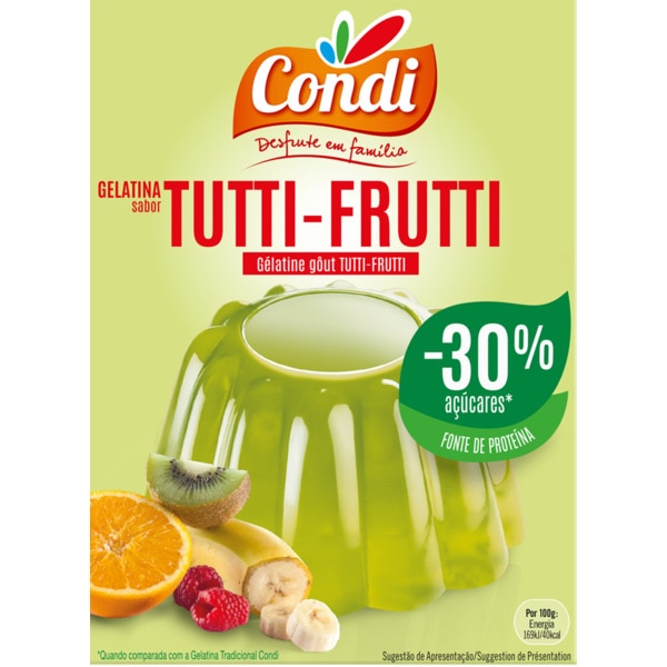 Gelatina Tutti-Futti -30% embalagem 114 g