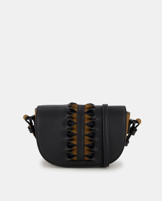 Small black crossbody bag with contrast details · Women's fashion · El