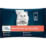 Perle comida húmeda para gatos Mini Filetes en Gelatina 4 bolsas 85 g