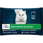 Perle Mini fillets in sauce with vegetables wet cat food 4 bags 85 g
