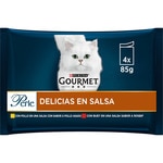 Perle Delights wet cat food Delights in sauce with chicken 4 bags 85 g
