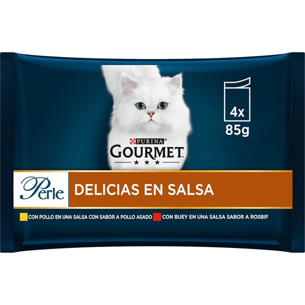 Perle Delights wet cat food Delights in sauce with chicken 4 bags 85 g