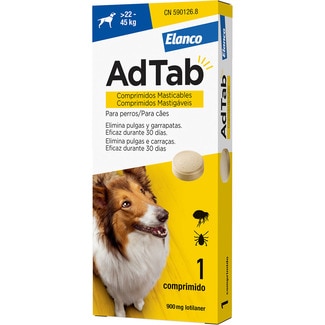 ELANCO AdTab comprimidos masticables desparasitantes para perros grandes de 22 a 45 kg caja 1 unidad