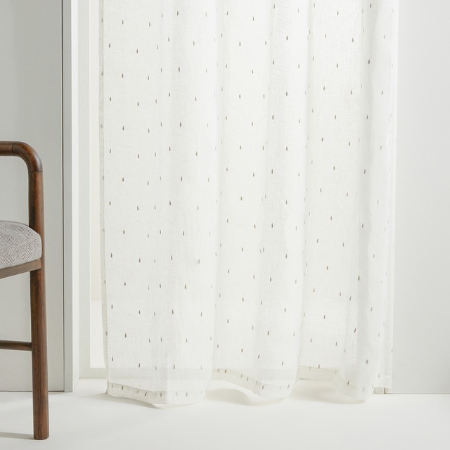 El Corte Inglés Plum net curtain with tabs