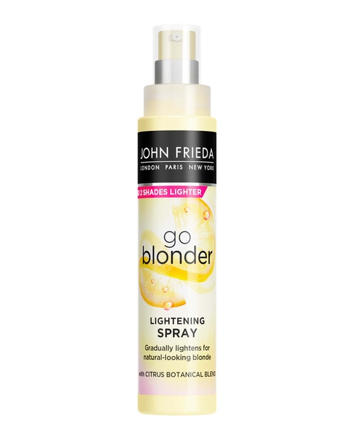 Loción aclarante en spray Go Blonder con mezcla botánica cítrica para cabellos rubios 100 ml John Frieda