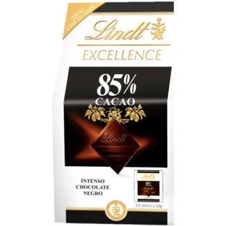 Lindt Mini Chocolate de Leite Negro Intenso 85% Cacau embalagem 130 g