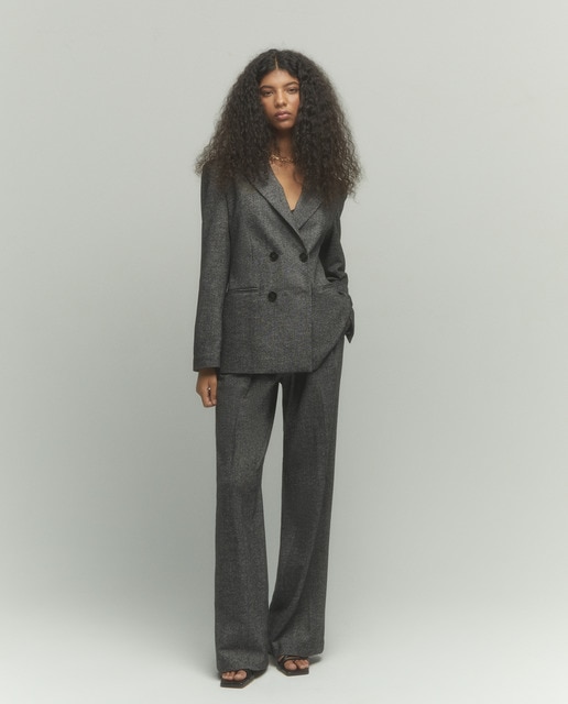 Chaqueta traje de mujer con doble botonadura