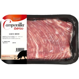 CAMPOVILLA secreto de cerdo ibérico peso aproximado bandeja 500 g