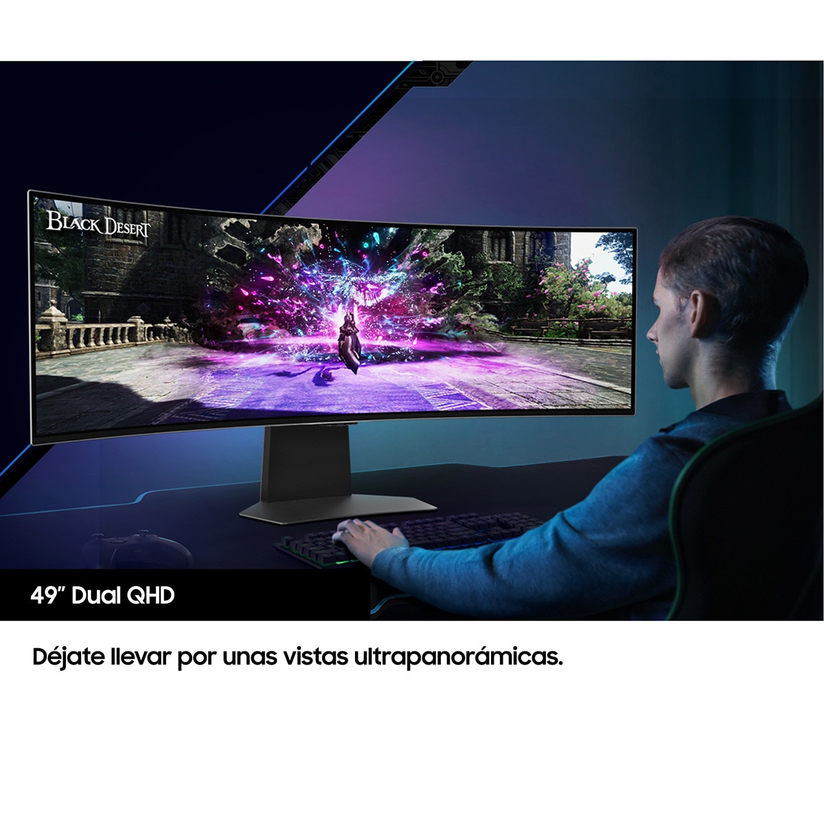 Monitor PC Gaming Curvo 49" (124,5 cm) Samsung Odyssey Oled Neo G9, 240 Hz Prata-6