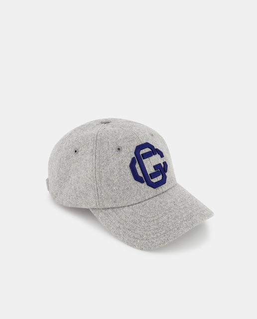 Gorra visera de paño con logo