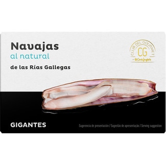 Club del Gourmet Navalhas ao Natural 3/5 Peças lata 63 g