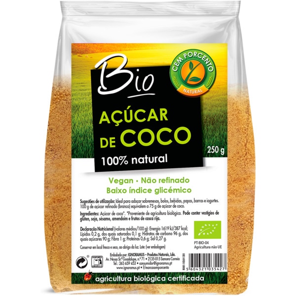 Açúcar de Coco Bio embalagem 250 g