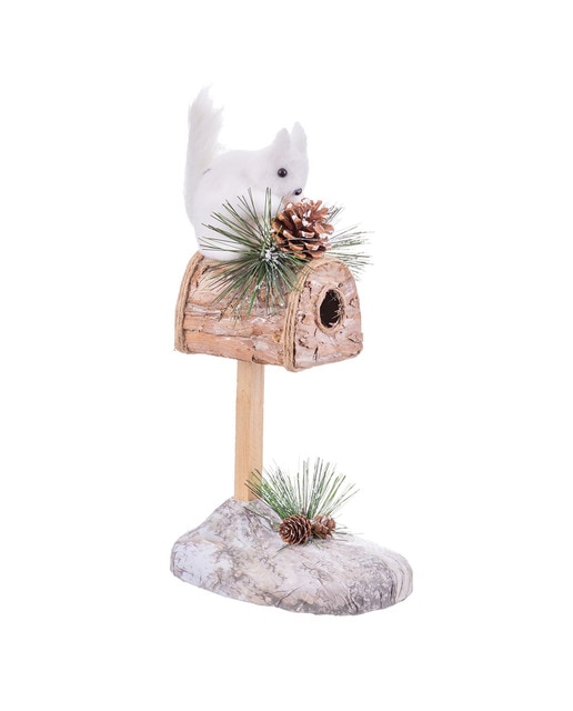 Ardilla con caseta polyfoam Blanco.
