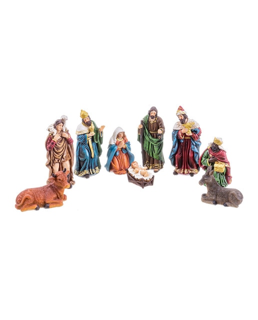 Nacimiento 9 piezas poliresina