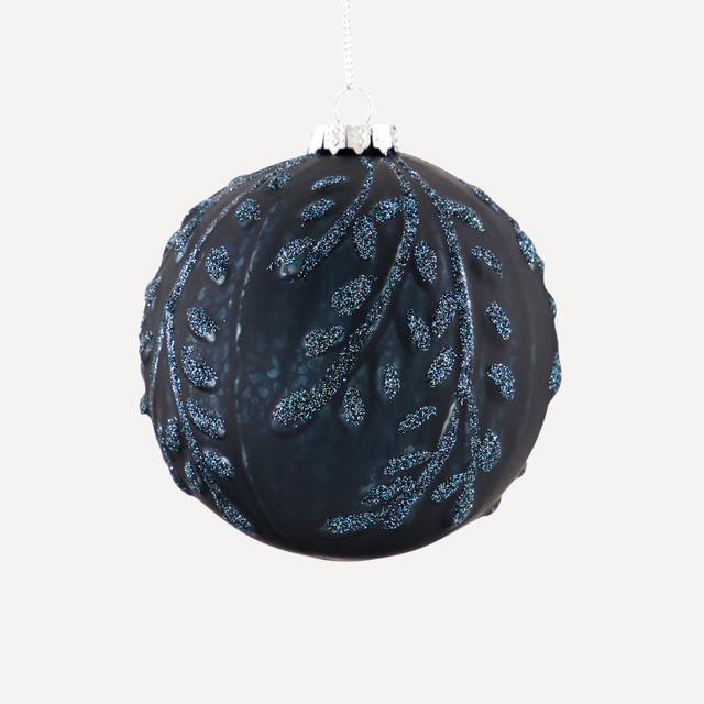 Bola de cristal glitter decorada con ramas Navidad El Corte Inglés