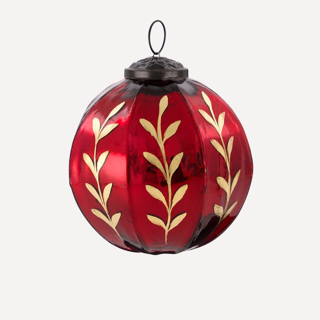 Bola de cristal con ramas doradas Navidad El Corte Inglés