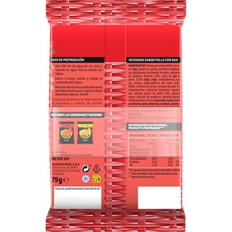 Fideos orientales pollo con soja listo en 3 minutos pack 3 sobres 82 g - Yatekomo