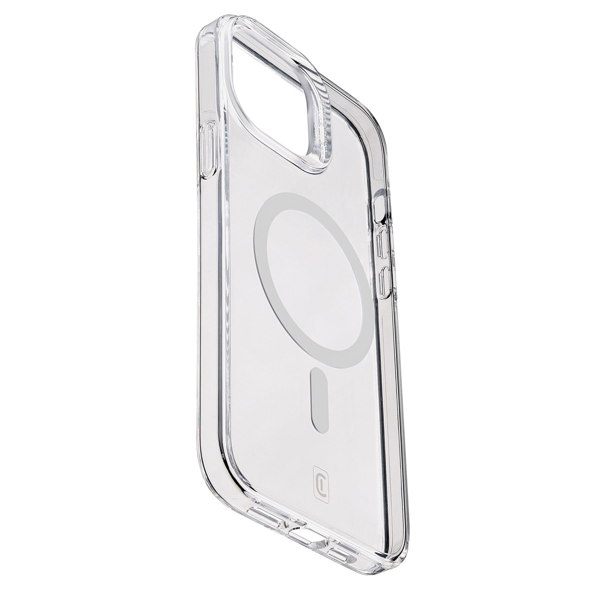 cellularline - Pop Mag - iPhone 15 Pro - Custodia Trasparente con Bordi Colorati Compatibile con Ecosistema MagSafe - Bordi, Tasti e Connettori Protetti - Rosso
