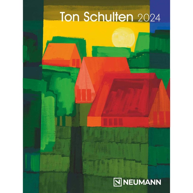 Agenda 2024 Ton Schulten deluxe 16,5x21,6 semana vista Teneues azul multilingüe.