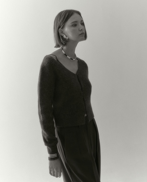 Chaqueta corta de punto mujer