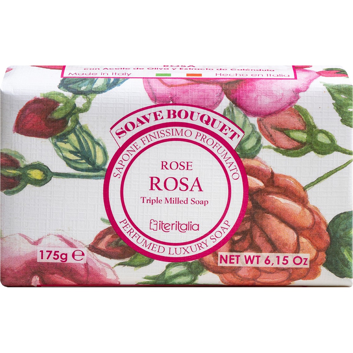 Jabón en pastilla Soave Bouquet Rosa unidad 175 g · ITERITALIA ...