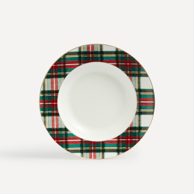 Plato hondo Tartán Navidad El Corte Inglés