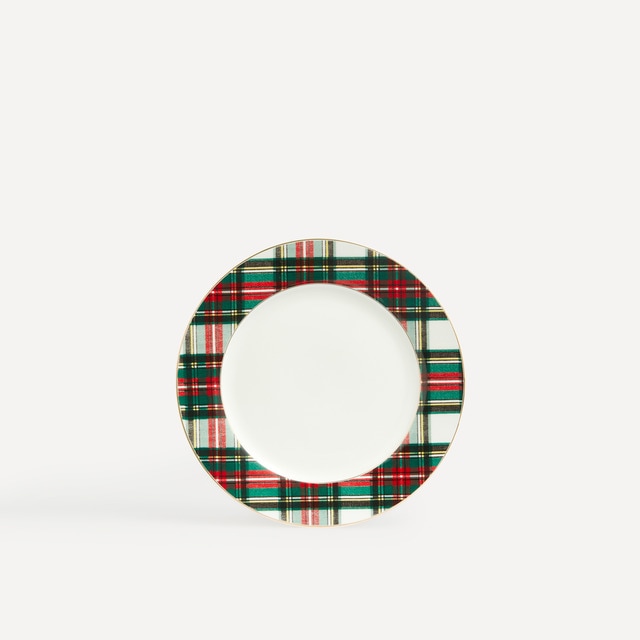 Plato postre Tartán Navidad El Corte Inglés