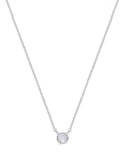 Collar Akele de Circonita Brillante acabado plata