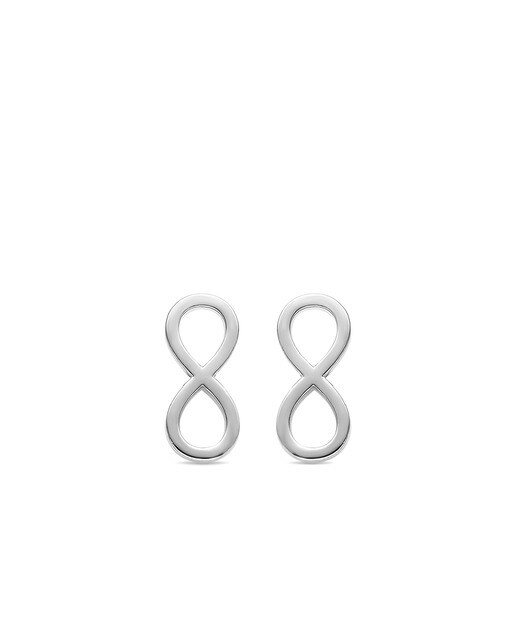 Pendientes Infinity de Circonita Brillante acabado plata