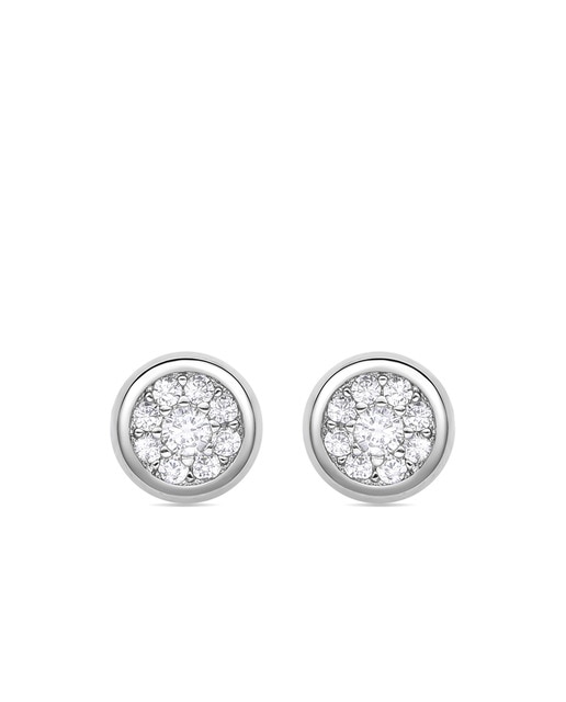 Pendientes Zasul de Circonita Brillante acabado plata