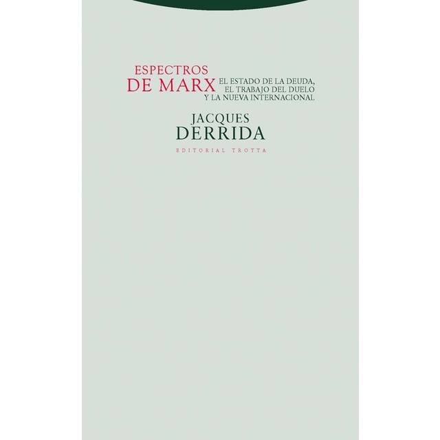 Espectros de Marx: El Estado de la deuda, el trabajo del duelo y la nueva internacional (Tapa blanda)