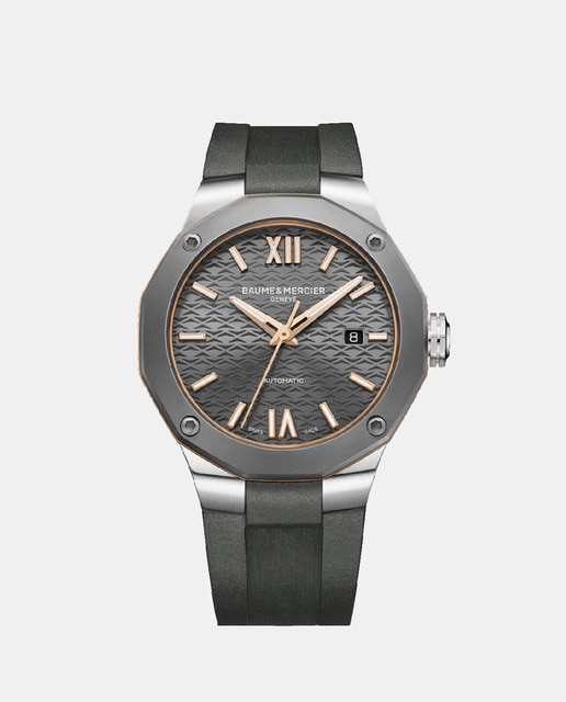 Reloj de hombre Riviera M0A10660 automático de caucho negro