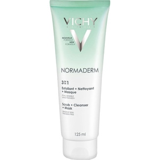 VICHY NORMADERM limpiador 3 en 1 exfoliante, limpiador y mascarilla tubo 125 ml