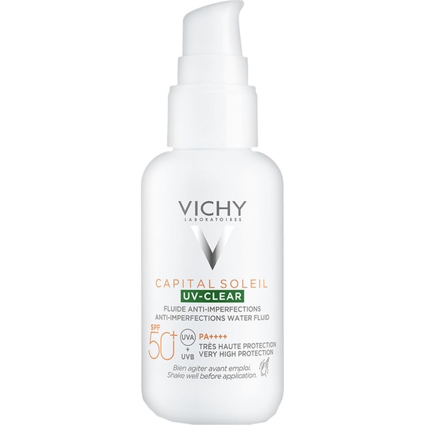 SPF50+ UV Clear facial sun protection for oily or acne-prone skin doser 40 ml