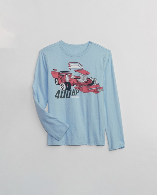 Camiseta de niño con manga larga y print delantero