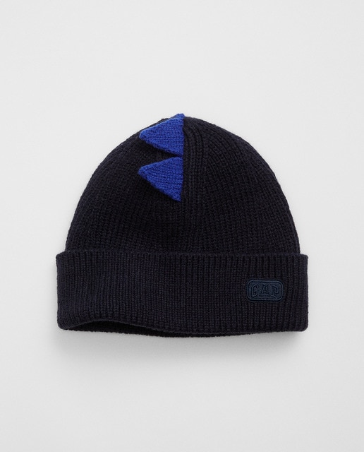 Gorro de niña con detalle dinosaurio